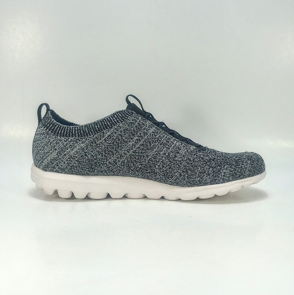 Skechers Go Walk Radiant Moon Womens 9.5 Black And White Stretch Fit Sneakers - Picture 3 of 10